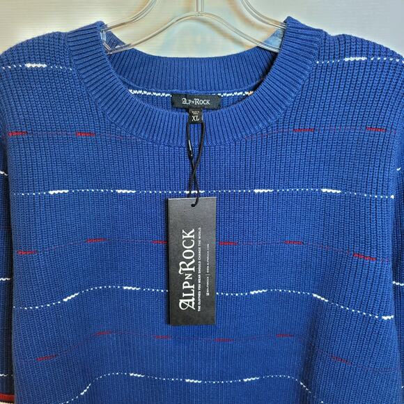 Alp N Rock Margot Sweater Pullover Womens XL Blue Side Stripe Retro Ski $350 NEW - Picture 6 of 16
